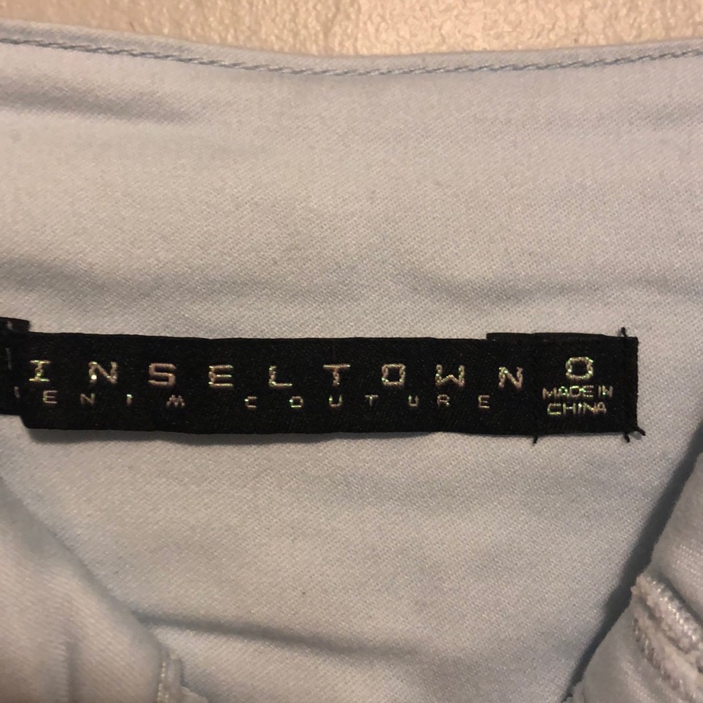 blue high waist shorts - Picture 3 of 4